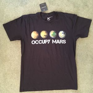 Space-X Occupy Mars Black Graphic Tee